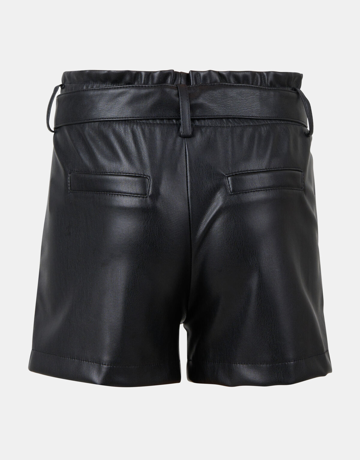 Paperbag-Shorts aus veganem Leder SHOEBY GIRLS