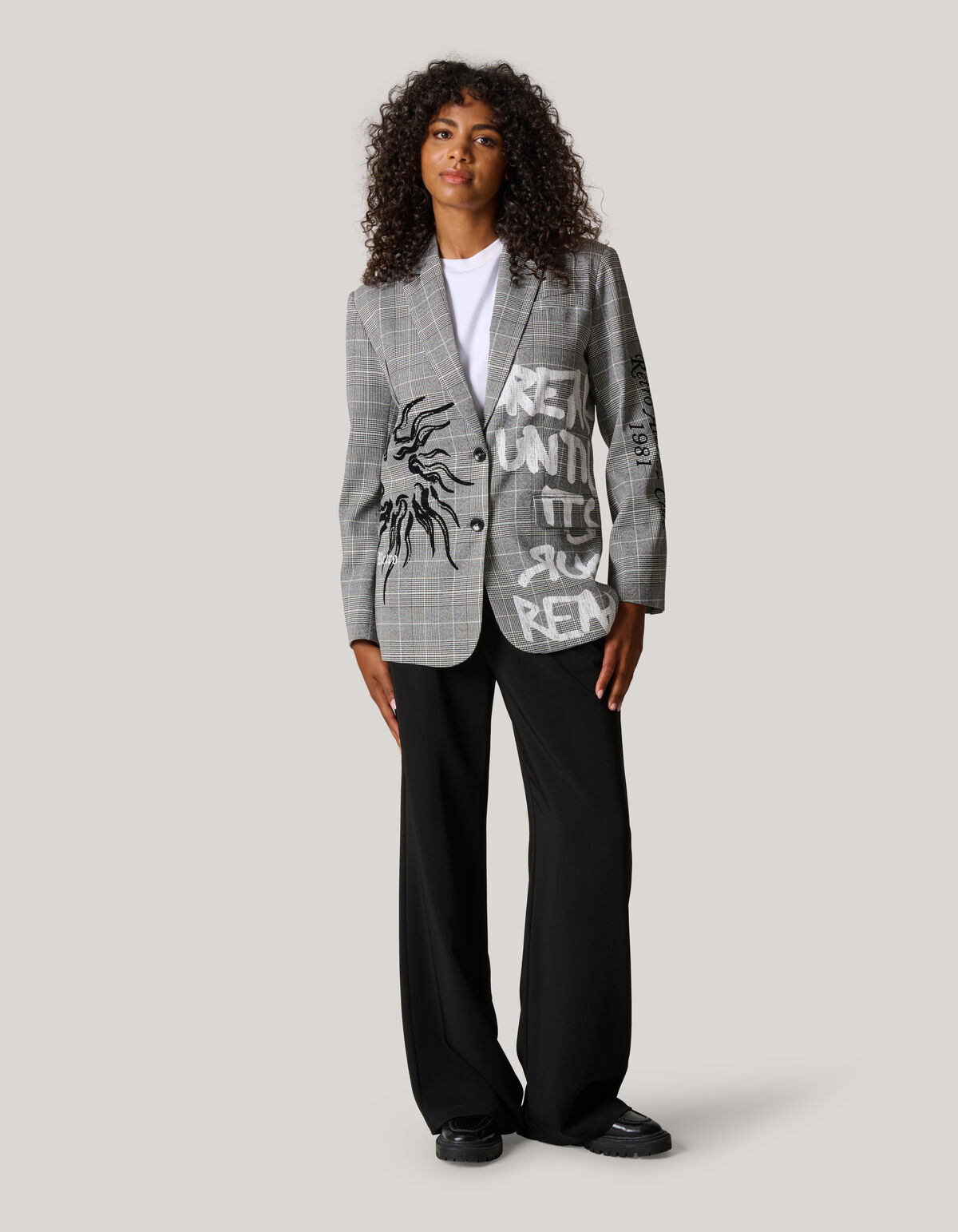 Text Blazer Grau SHOEBY WOMEN