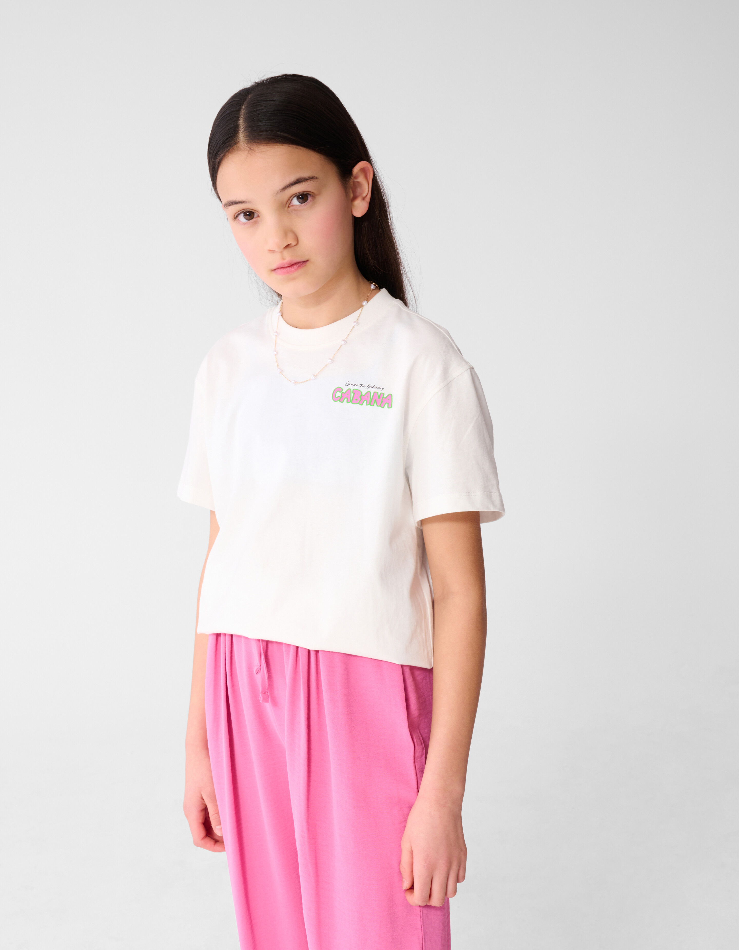 Cabana Artwork T-Shirt Wei&szlig; SHOEBY GIRLS