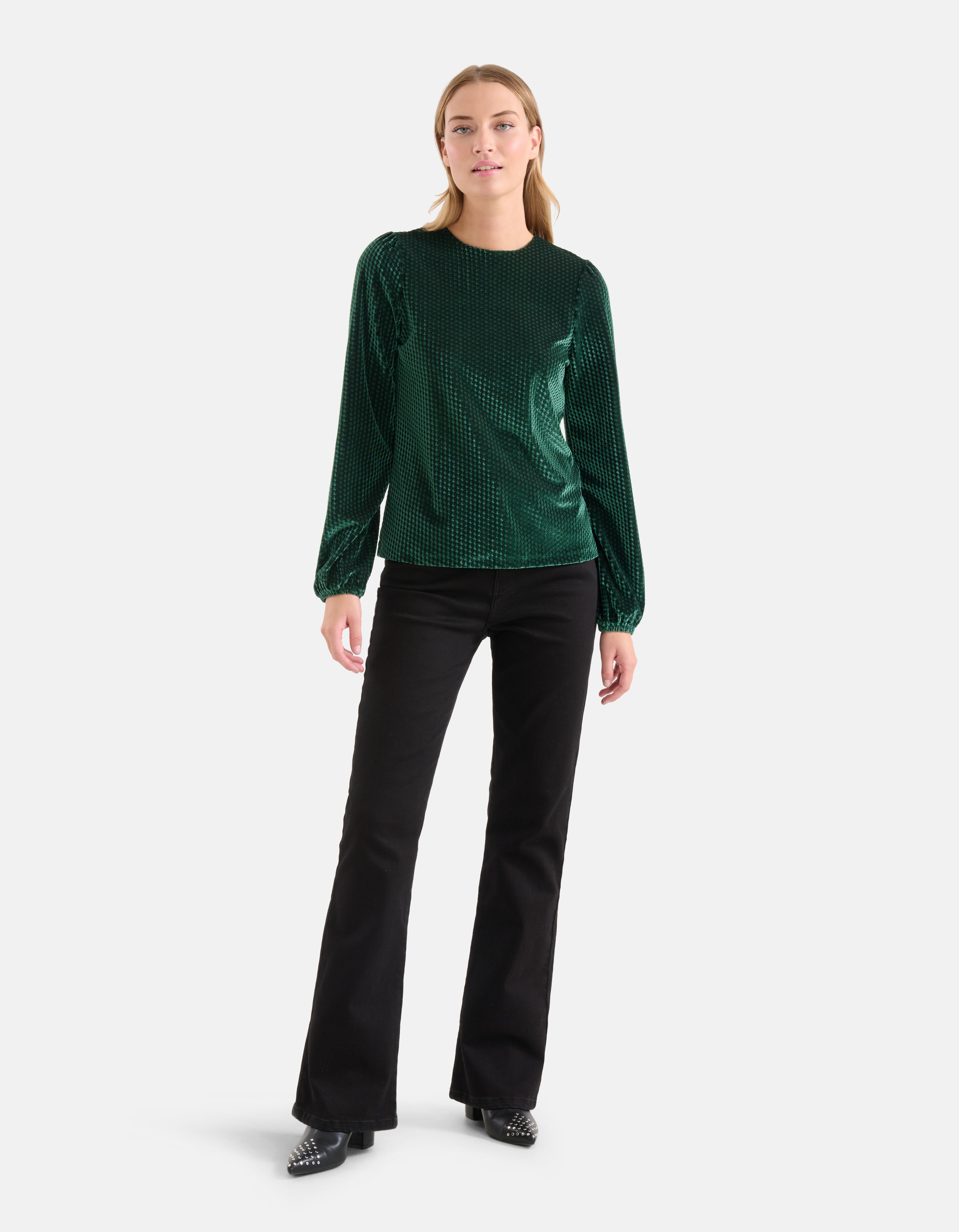 Samt-Top Dunkelgrün SHOEBY WOMEN