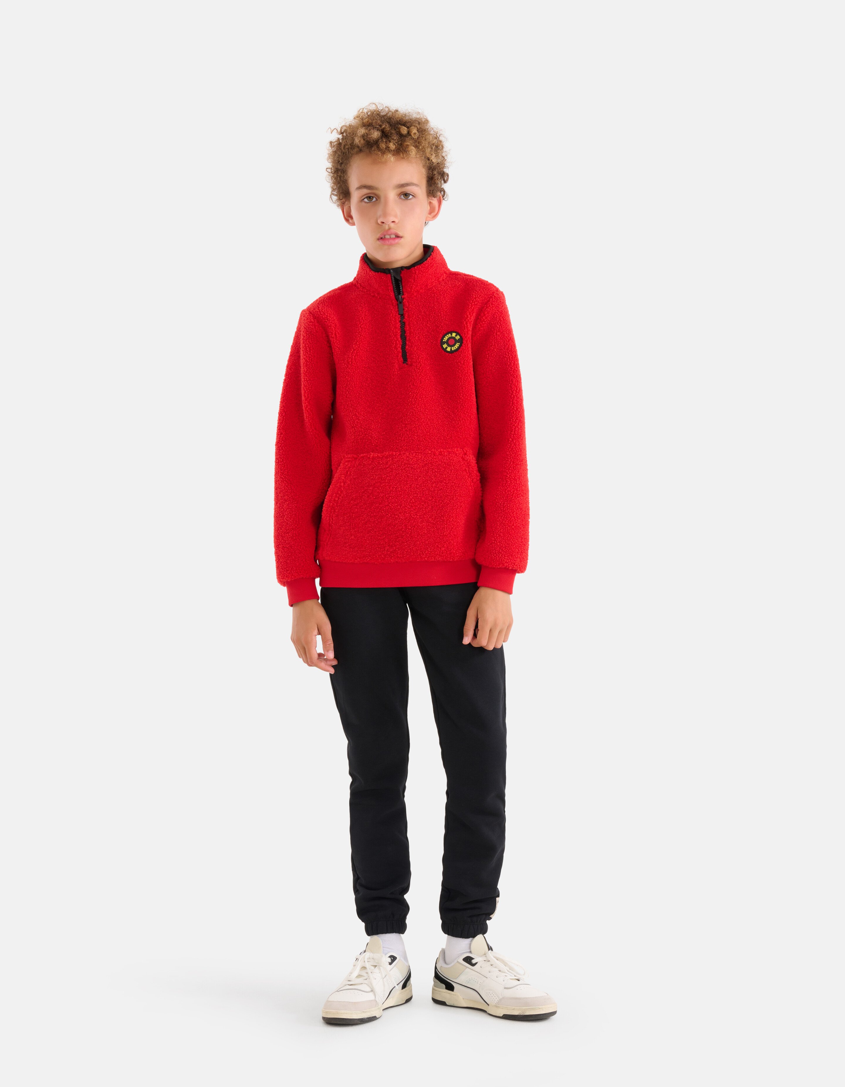 Teddy-Fleece-Pullover Rot SHOEBY BOYS