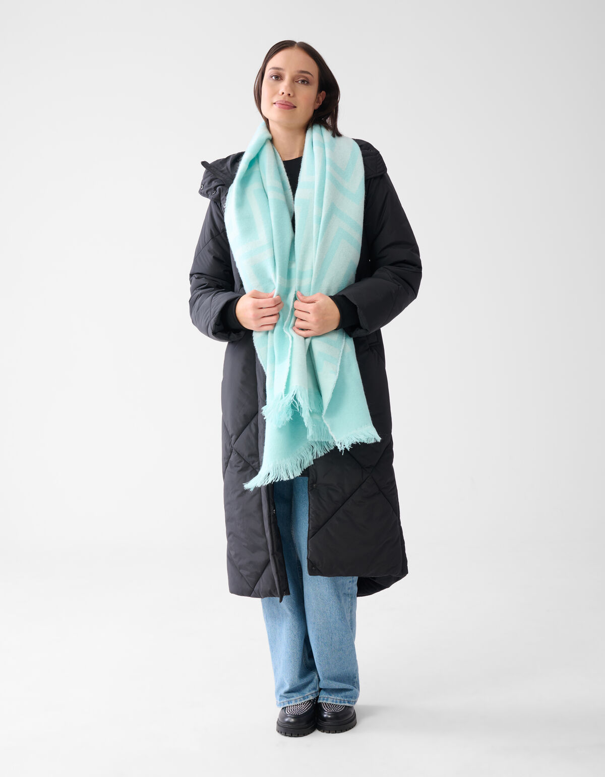 Grafik-Schal Blau SHOEBY ACCESSOIRES