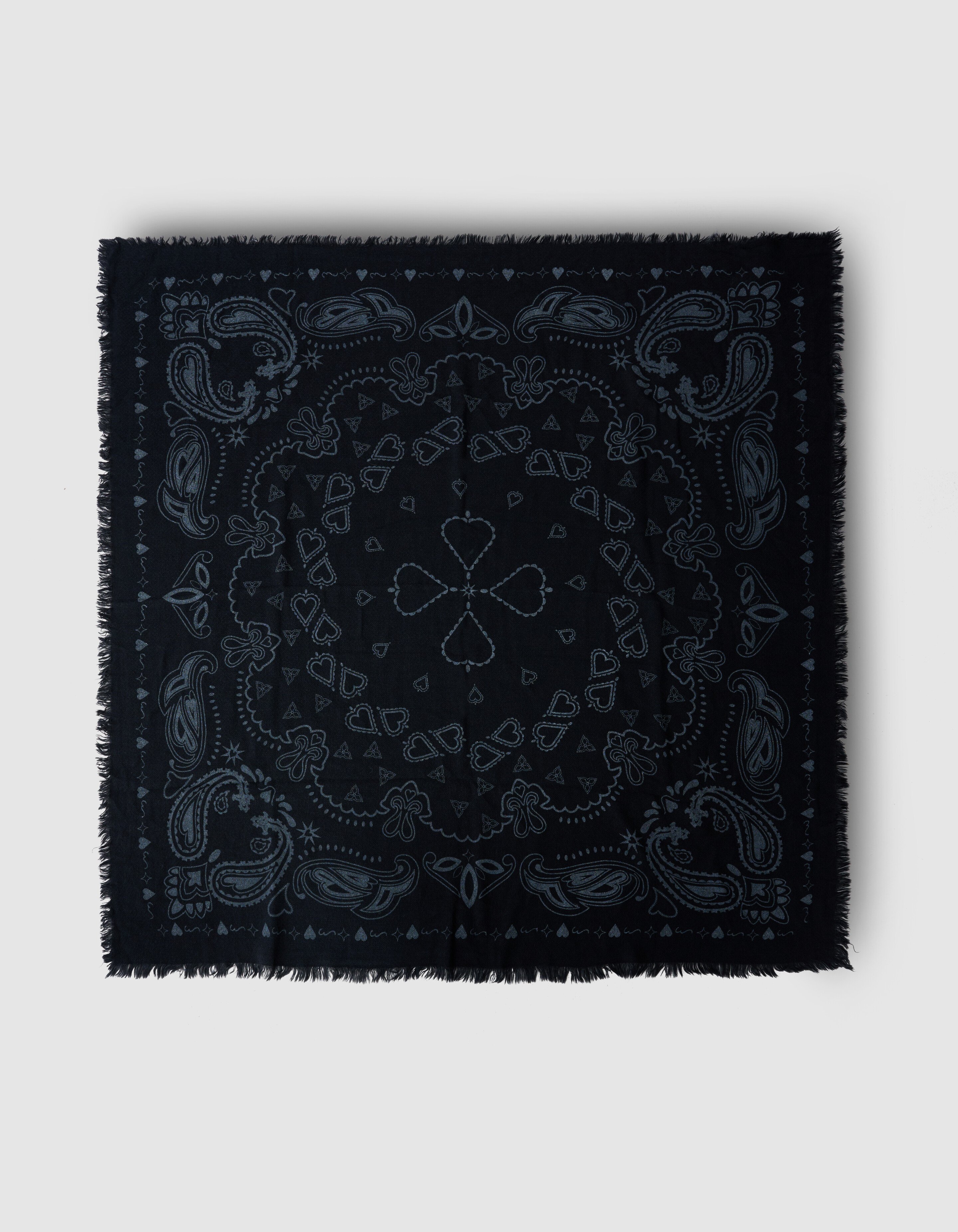 Quadratischer Schal mit Paisleymuster in Schwarz SHOEBY ACCESSOIRES