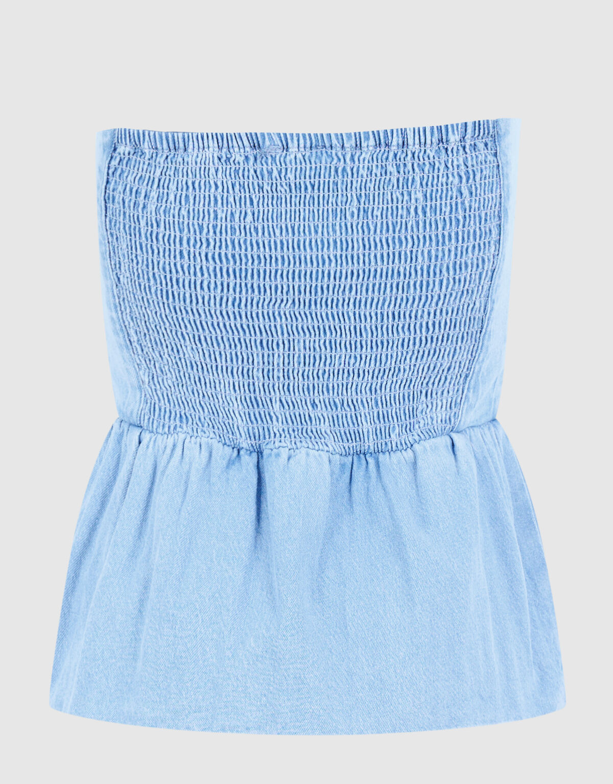 Tr&auml;gerloses Jeans-Top Blau SHOEBY WOMEN