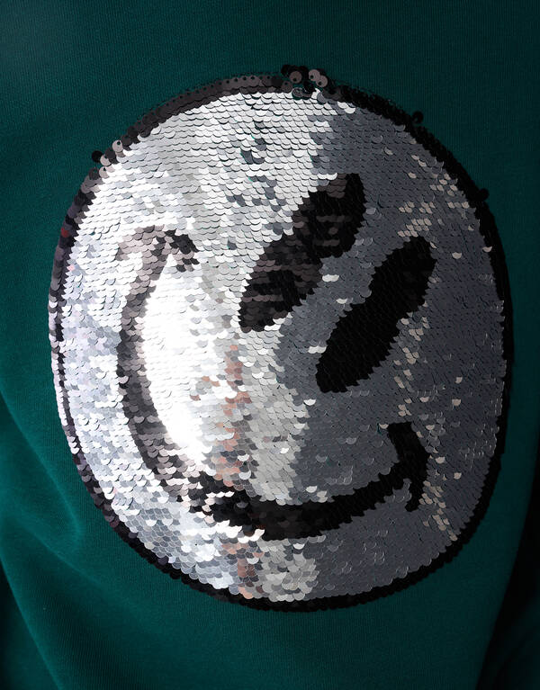 Zwei-Wege-Paillettenpullover Dunkelgrün SHOEBY BOYS