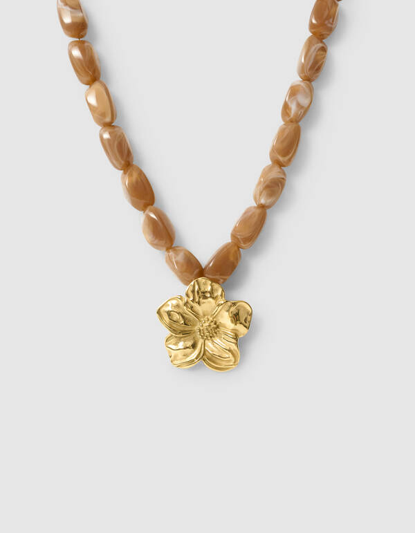 Flower Halskette Braun SHOEBY ACCESSOIRES