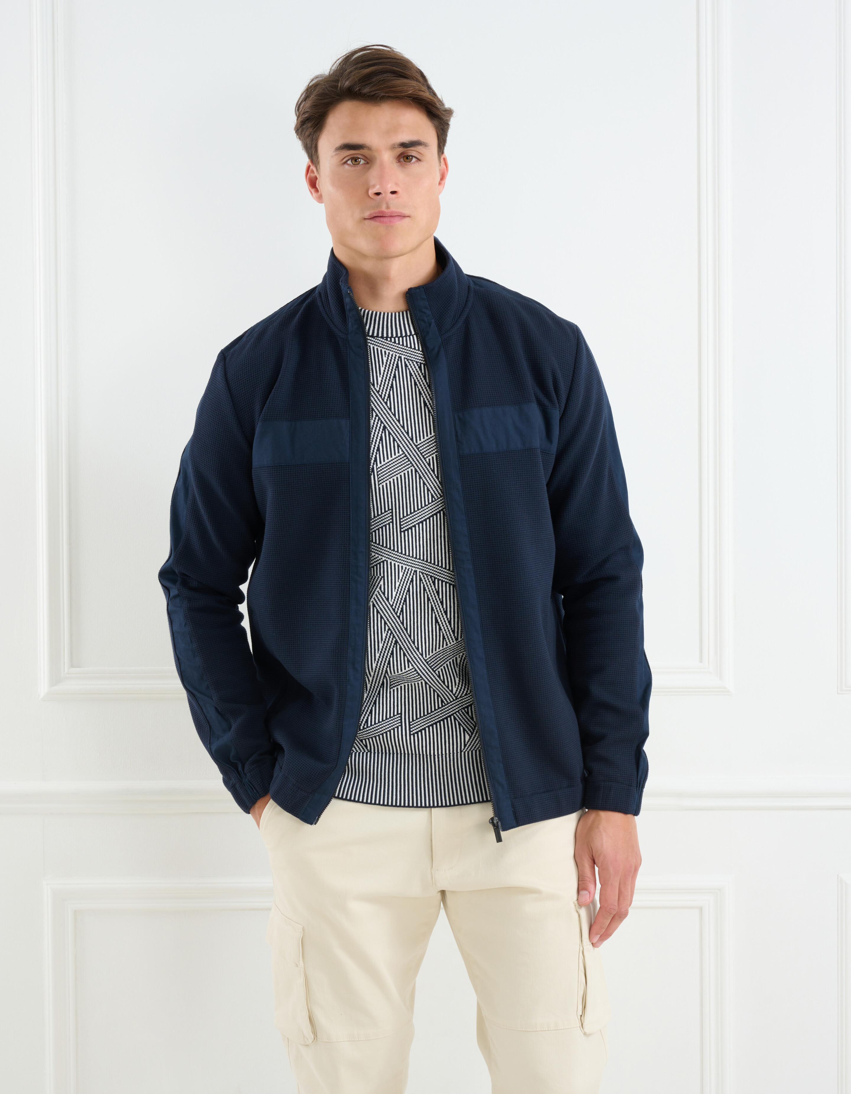 Structuur Bomber Donkerblauw SHOEBY MEN