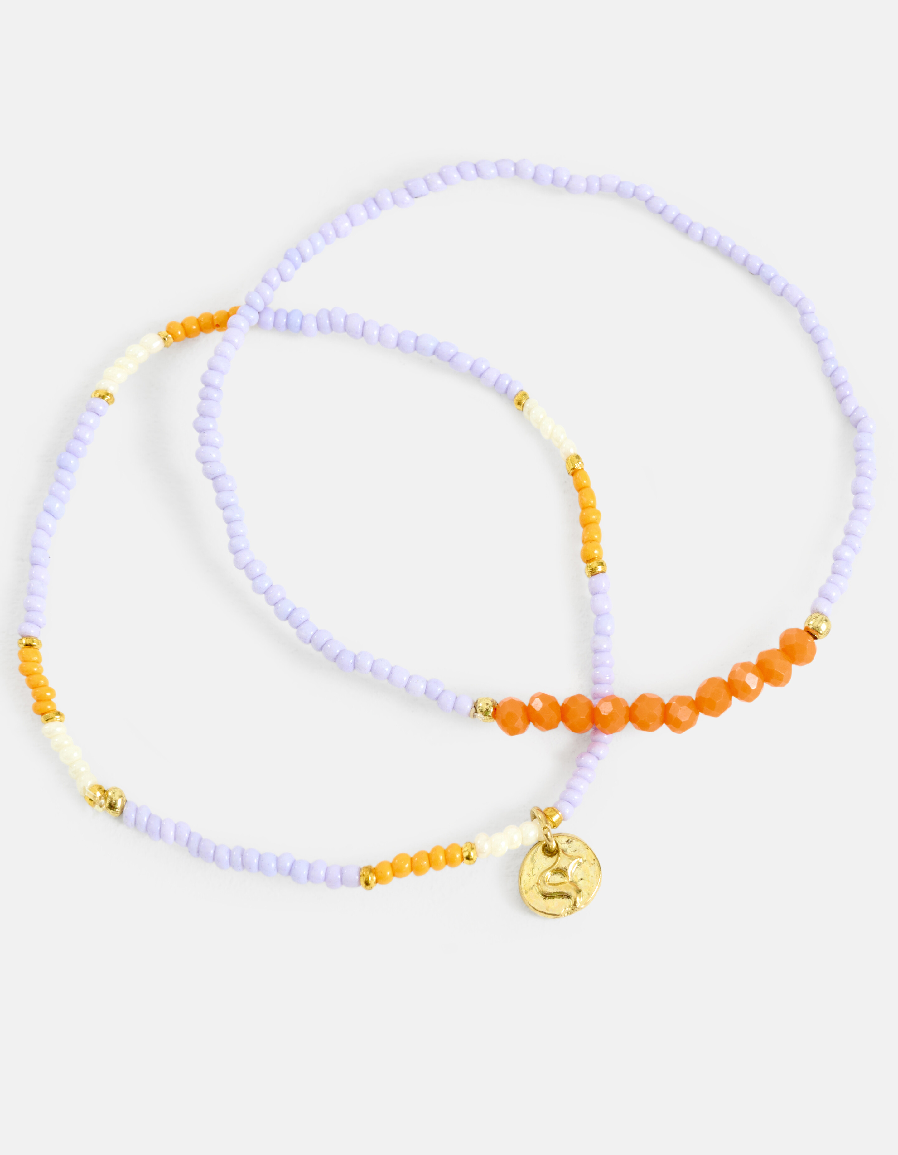 Perlenarmbänder Set Hellviolett SHOEBY ACCESSOIRES
