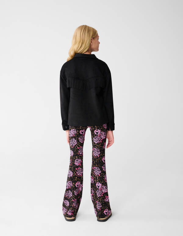 Wildlederbluse Schwarz SHOEBY GIRLS