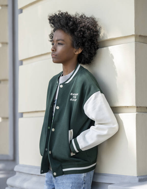 Varsity Bomberjacke Dunkelgrün SHOEBY BOYS