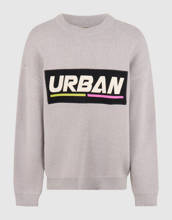 Text-Pullover Grau SHOEBY BOYS