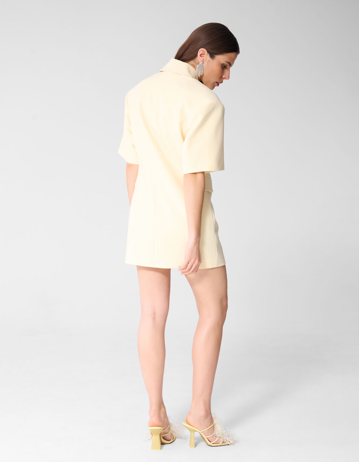 Kurzarmblazer Kleid Hellgelb SHOEBY WOMEN