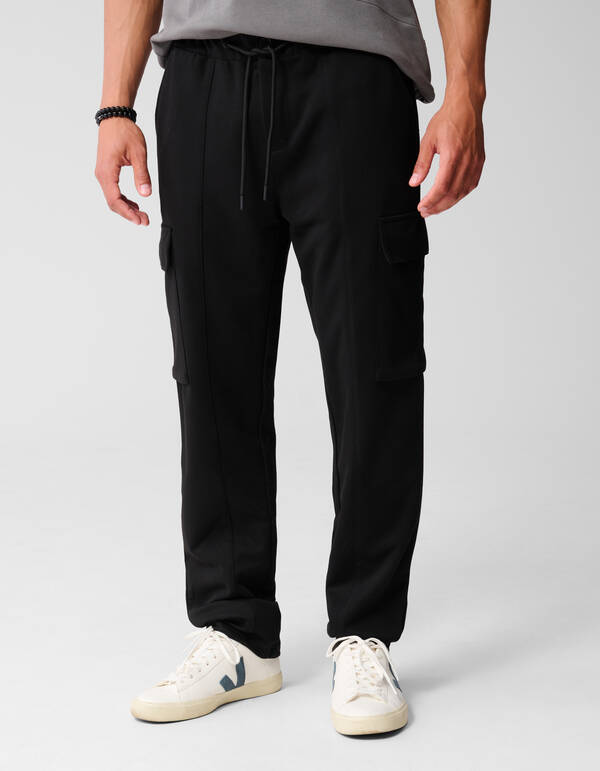 Schwarze Cargo-Hose mit schmaler Passform SHOEBY MEN