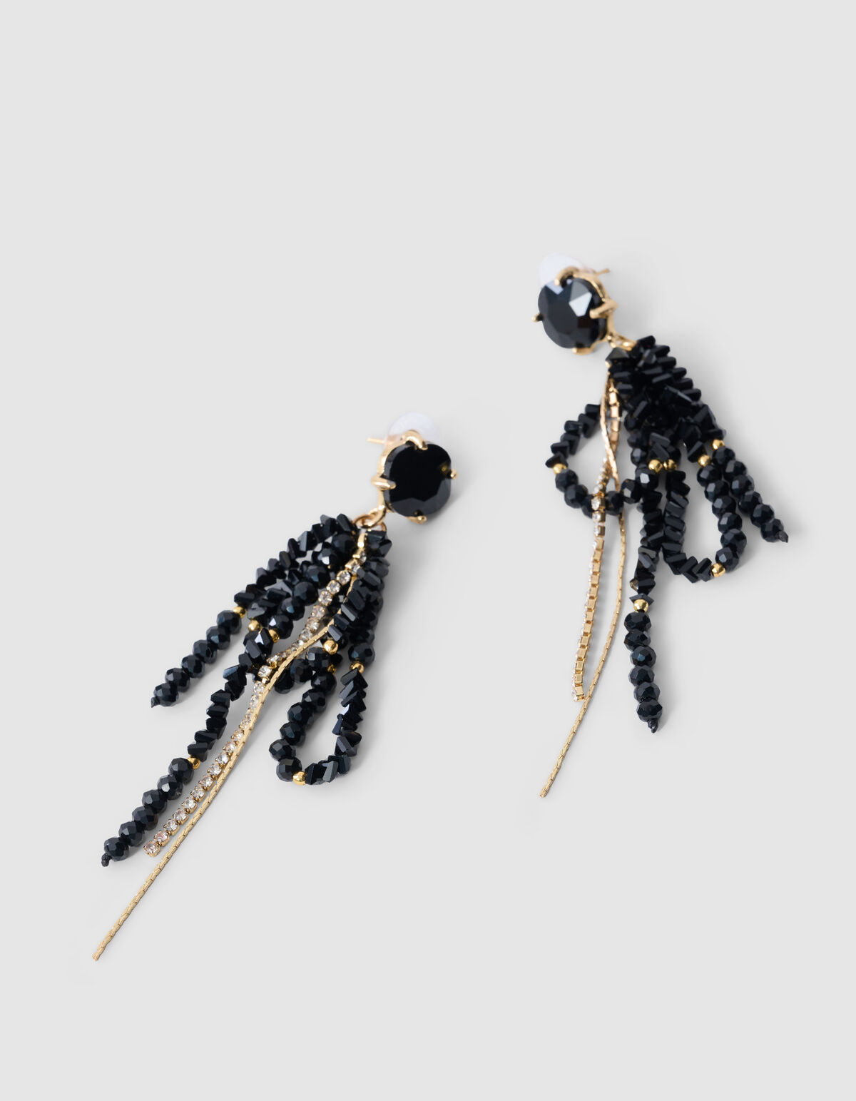 Schwarze Ohrringe mit Strassperlen SHOEBY ACCESSOIRES