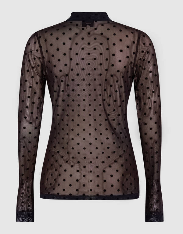 Mesh Punkte Top Schwarz SHOEBY WOMEN