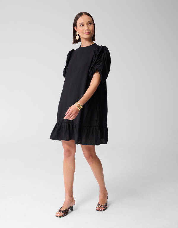 Puffy Mini Dress Schwarz SHOEBY WOMEN