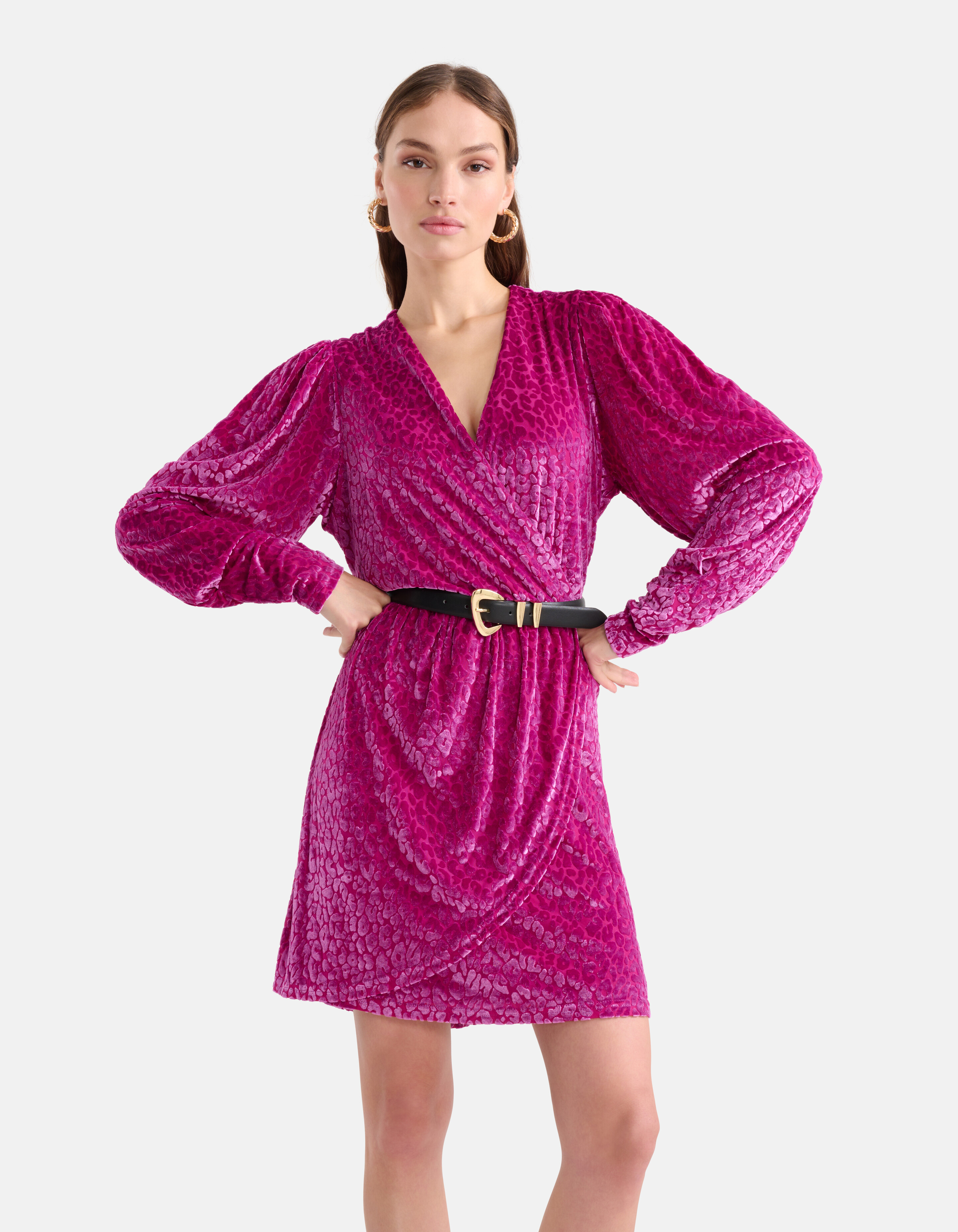 Samt Mesh Kleid Lila SHOEBY WOMEN