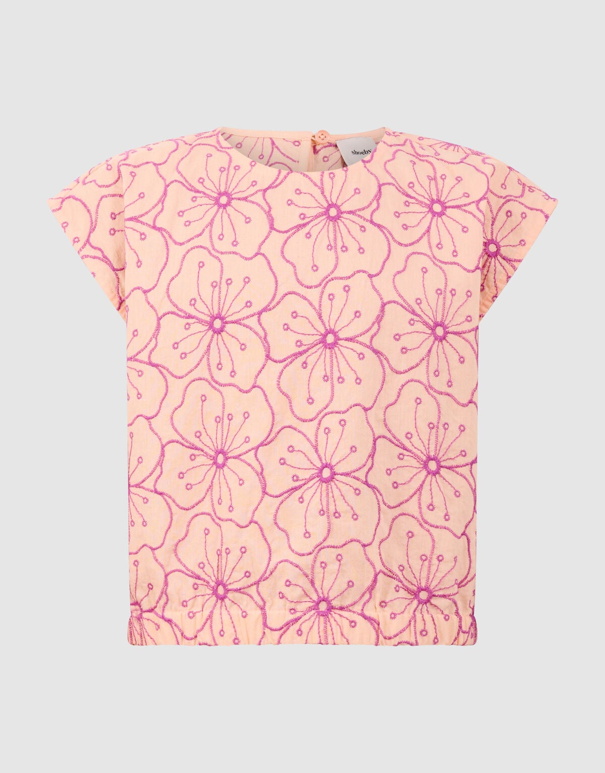 Bluse mit Blumenstickerei Hellorange SHOEBY GIRLS