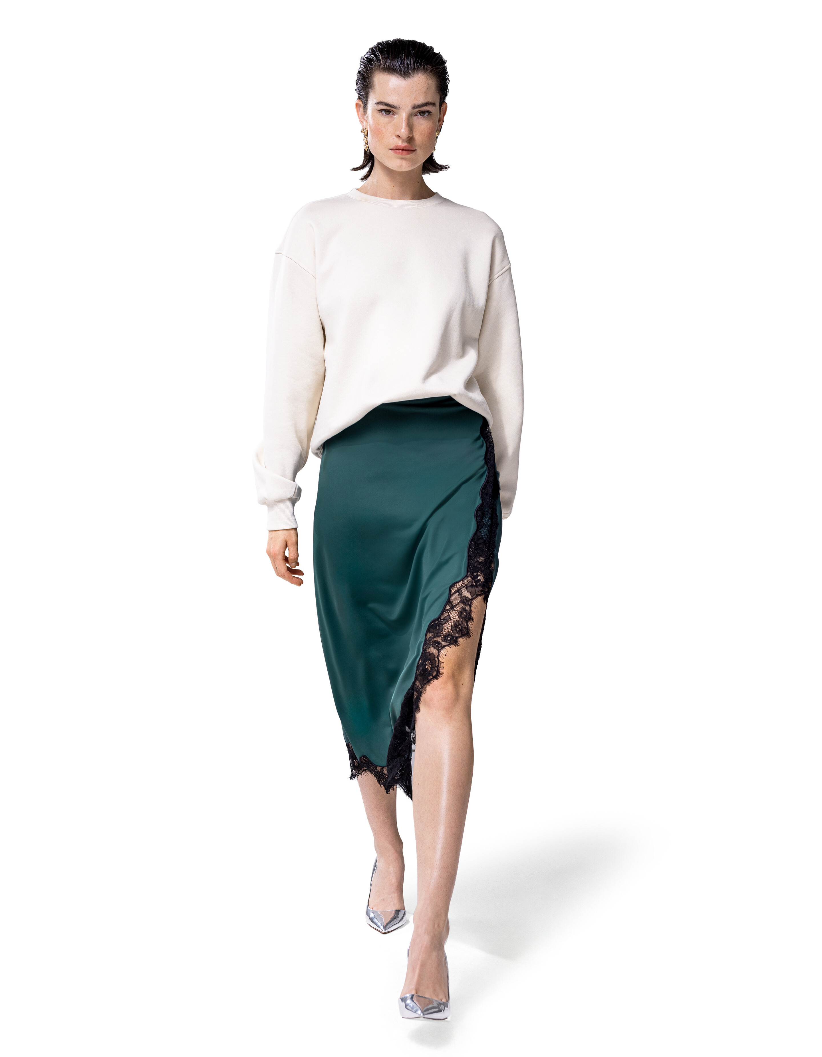 Reiserock aus Spitze Dunkelgrün SHOEBY WOMEN