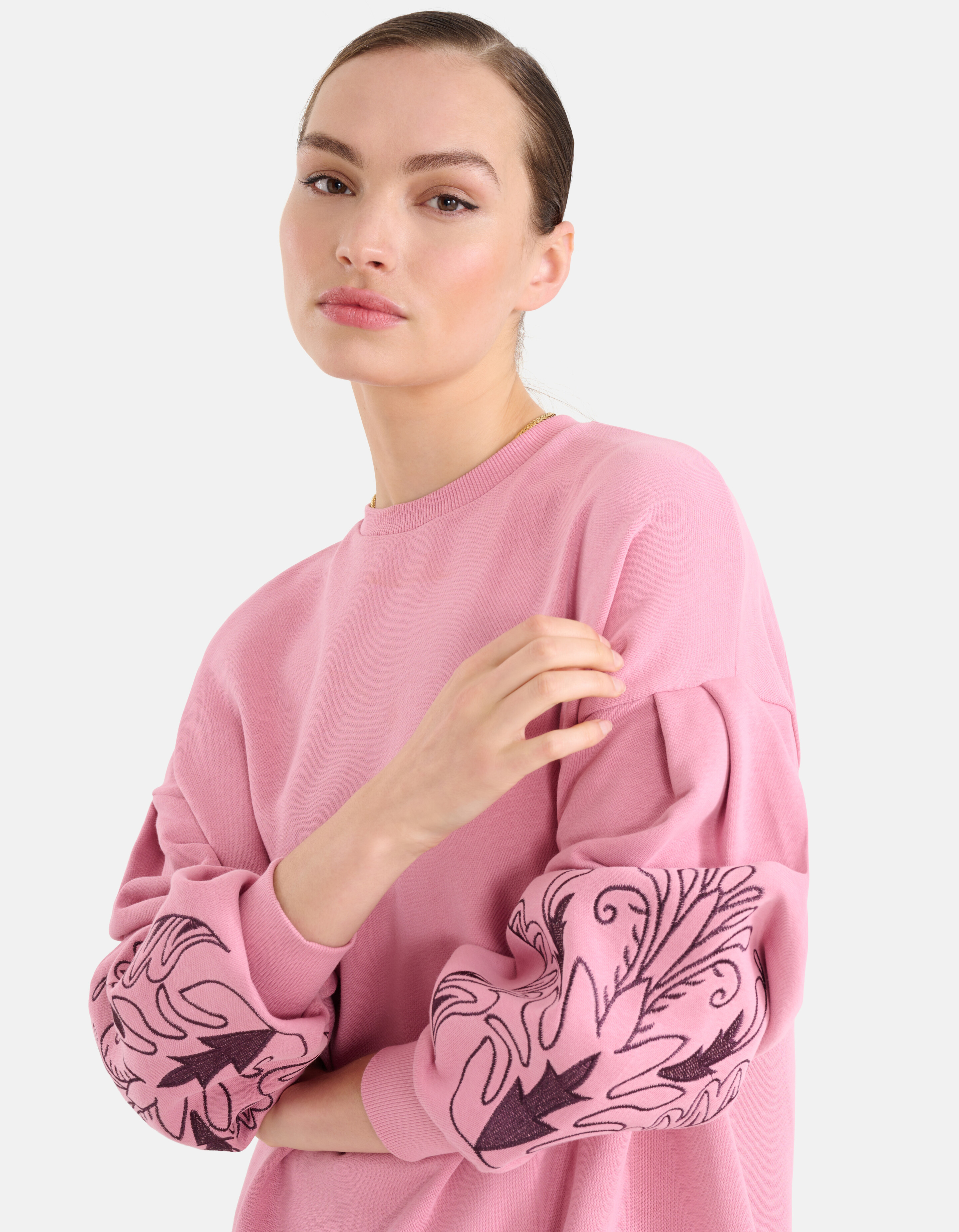 Pullover mit Stickerei Rosa SHOEBY WOMEN