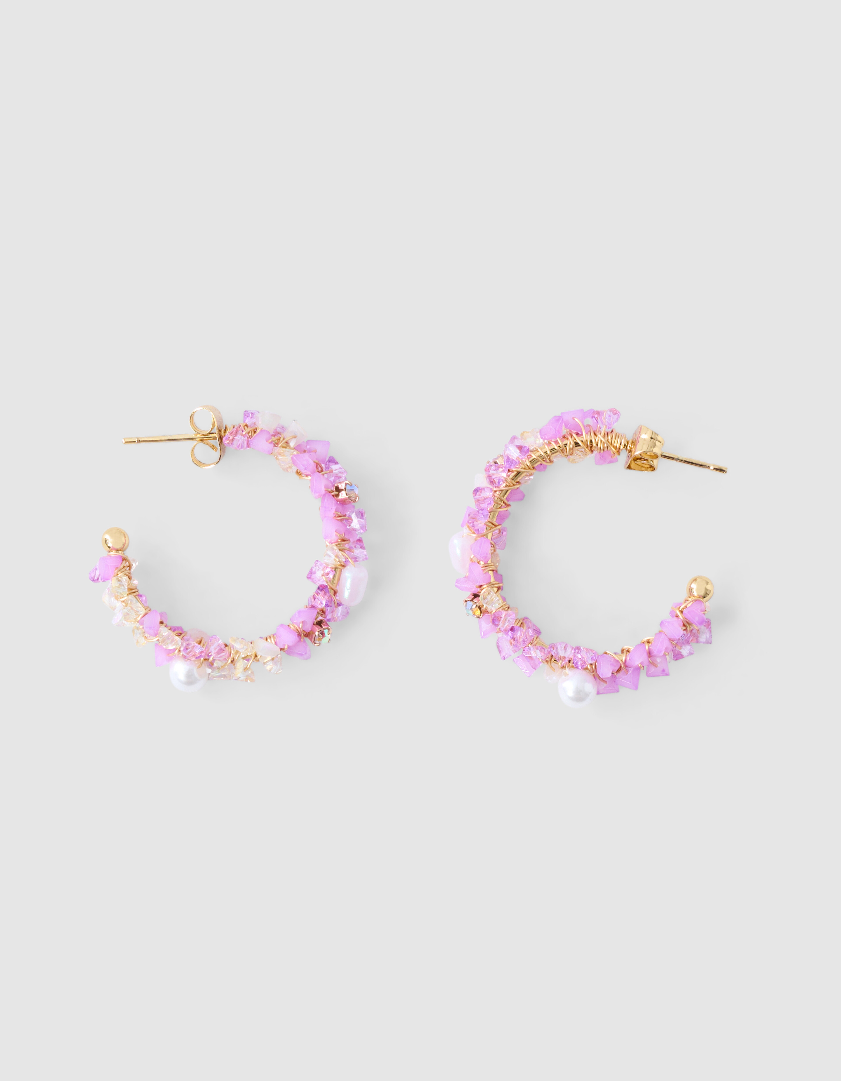 Perlenohrringe Rosa SHOEBY ACCESSOIRES