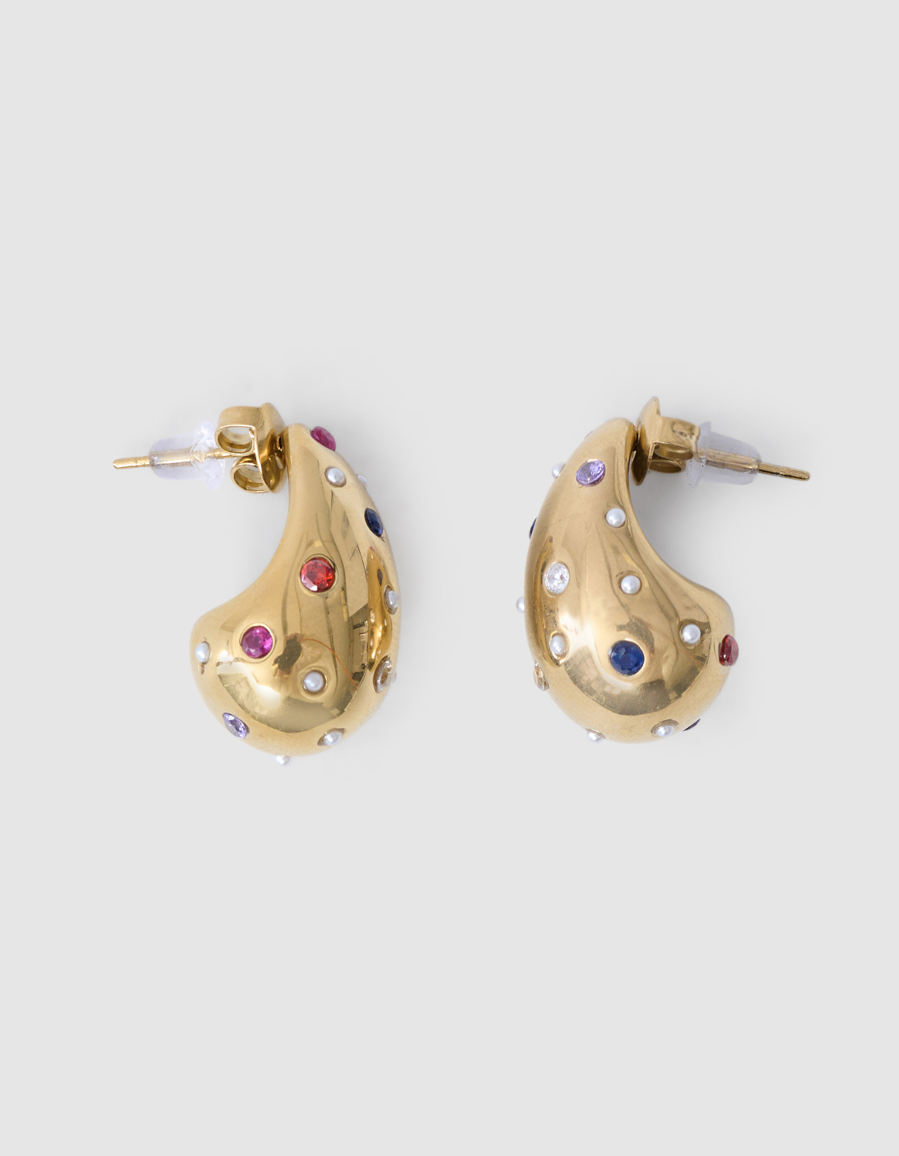 Strass-Tropfen-Ohrringe Gold SHOEBY ACCESSOIRES