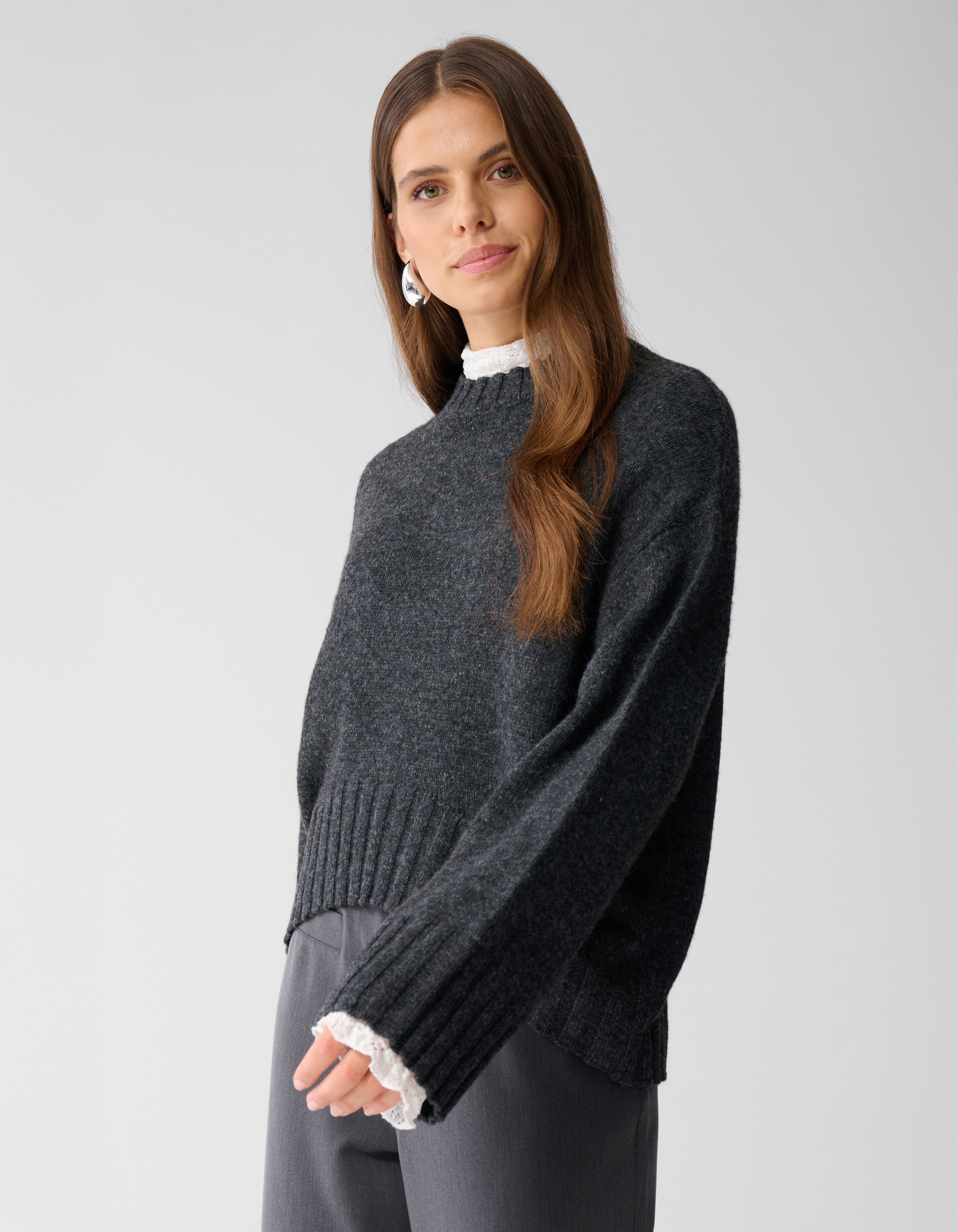 Übergroßer Strickpullover Dunkelgrau von Mieke SHOEBY WOMEN