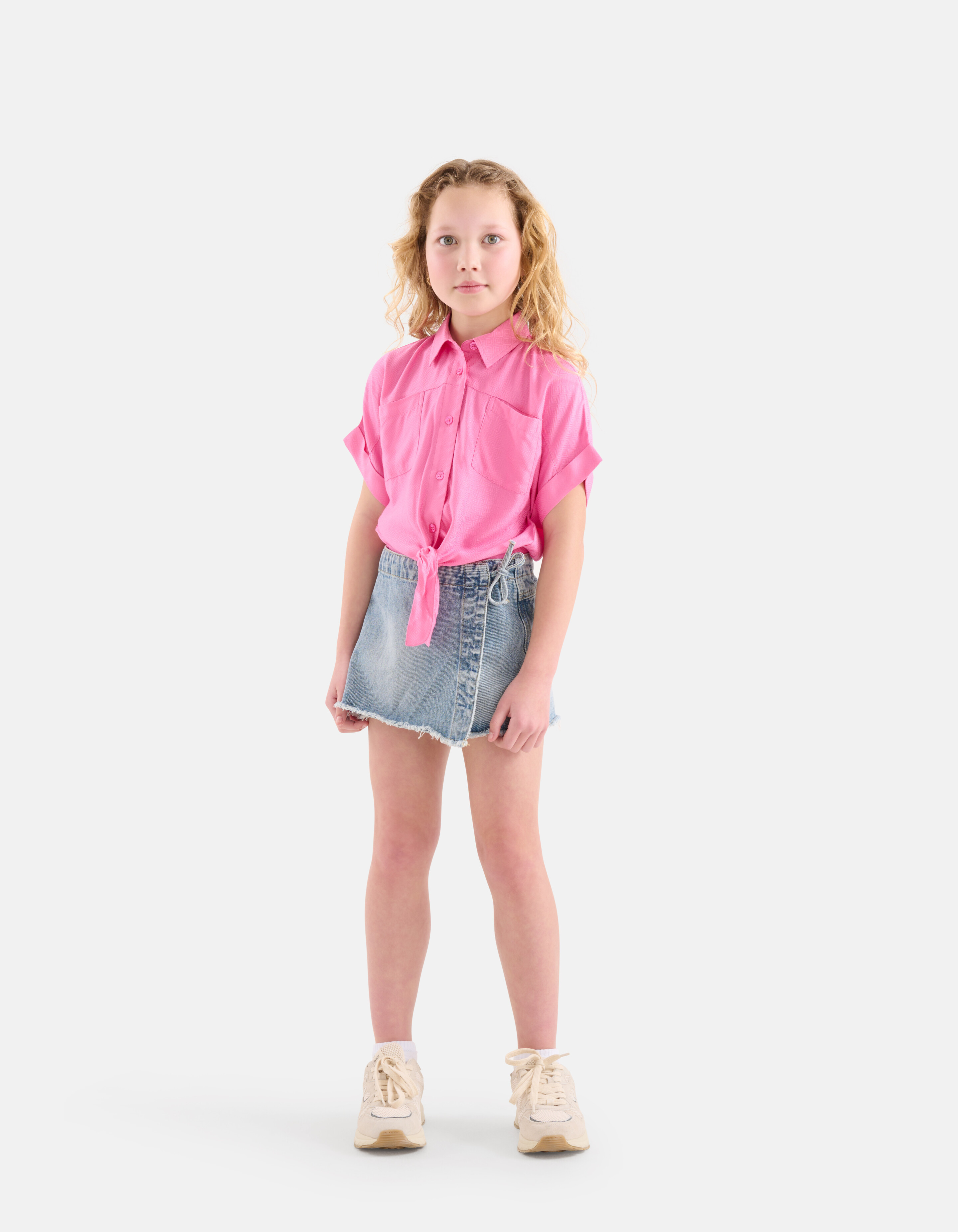 Jacquard-Bluse Rosa SHOEBY GIRLS