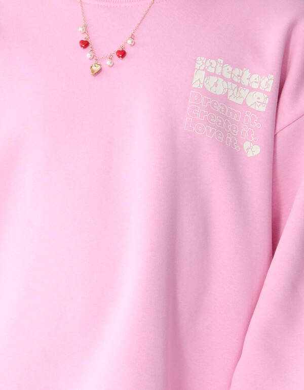 Baseball Artwork Sweatshirt Rosa SHOEBY GIRLS