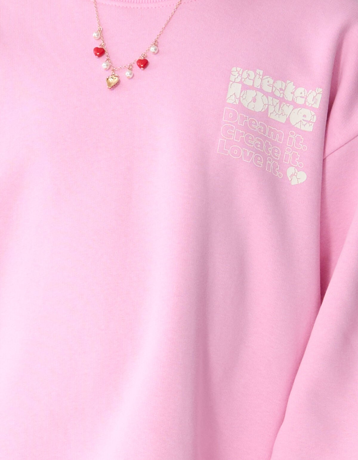 Baseball Artwork Sweatshirt Rosa SHOEBY GIRLS