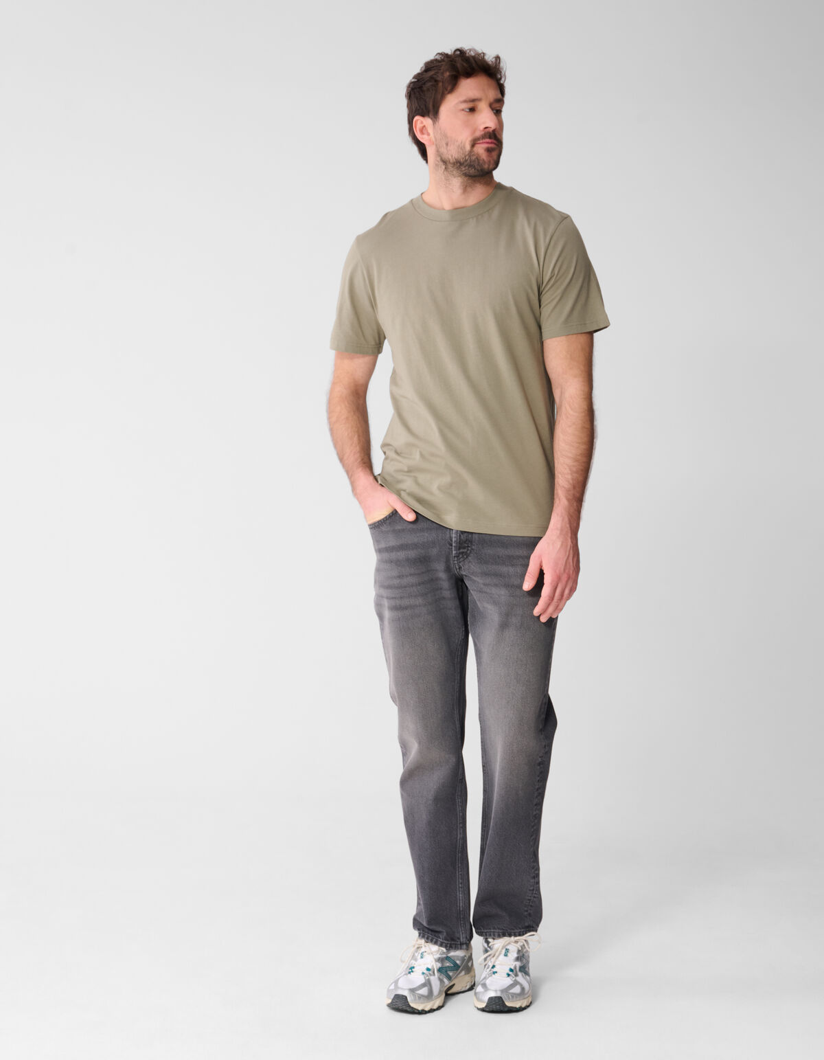 Moderne Straight-Fit-Jeans, gewaschen, Schwarz, L3 SHOEBY MEN