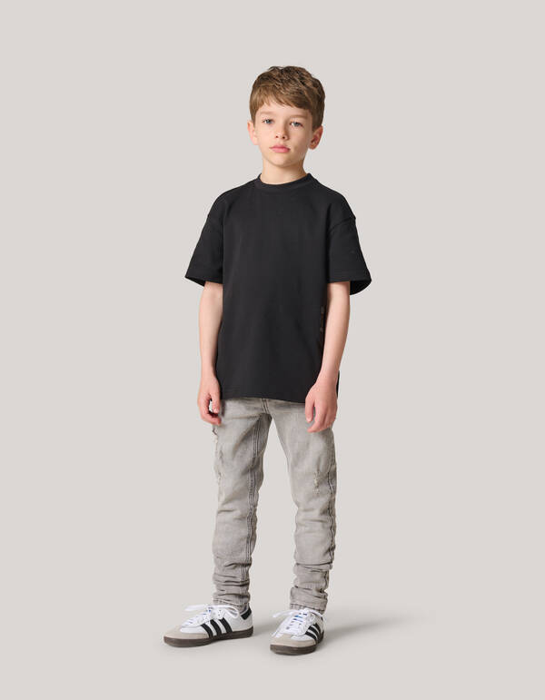 Schweres Basic-T-Shirt Schwarz SHOEBY BOYS
