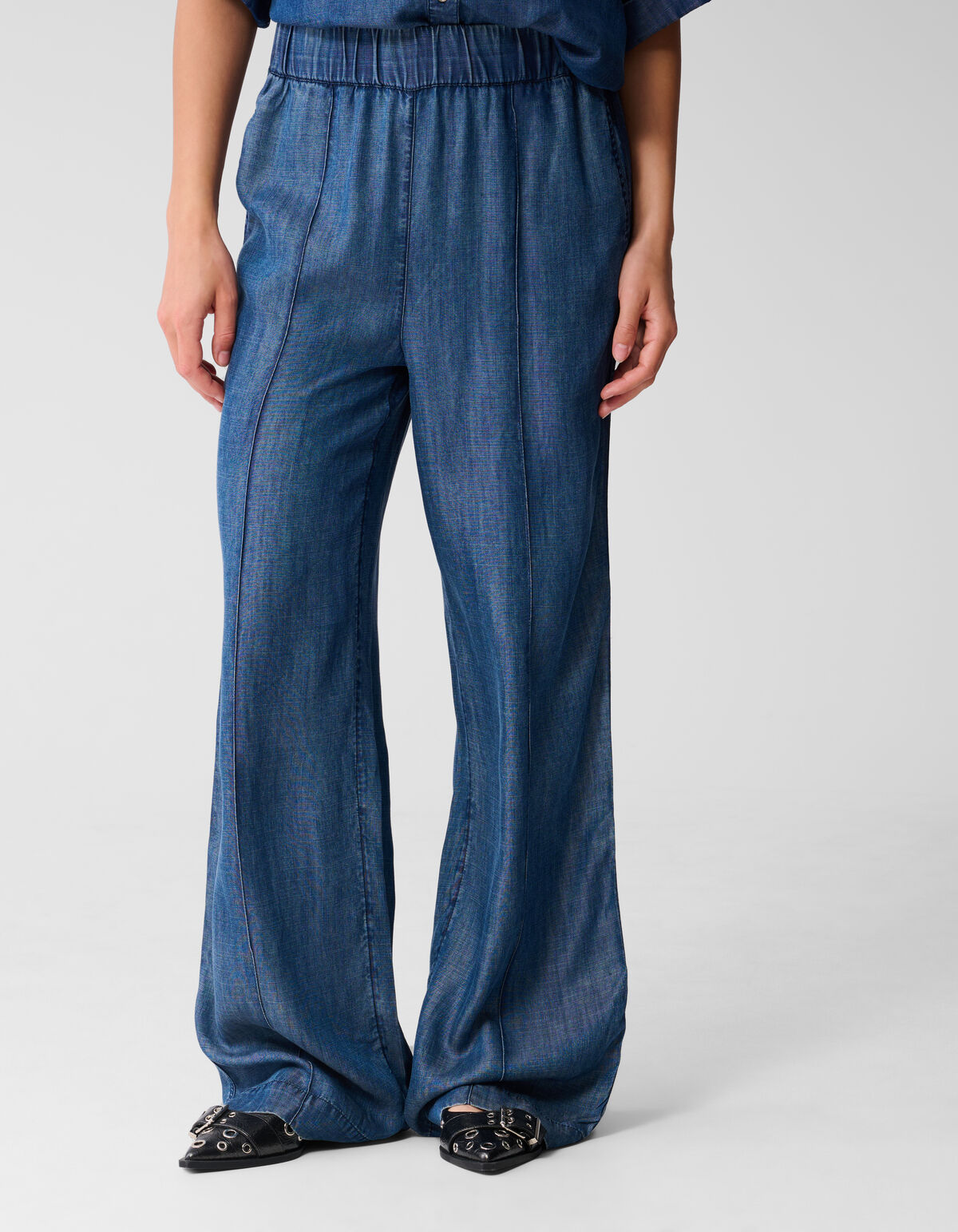 Weit geschnittene Pintuck-Hose Blau von Mieke SHOEBY WOMEN