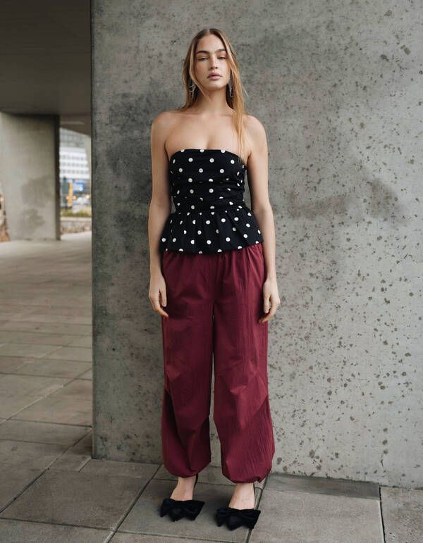 Balloon Fit Jogginghose Dunkelrot SHOEBY WOMEN