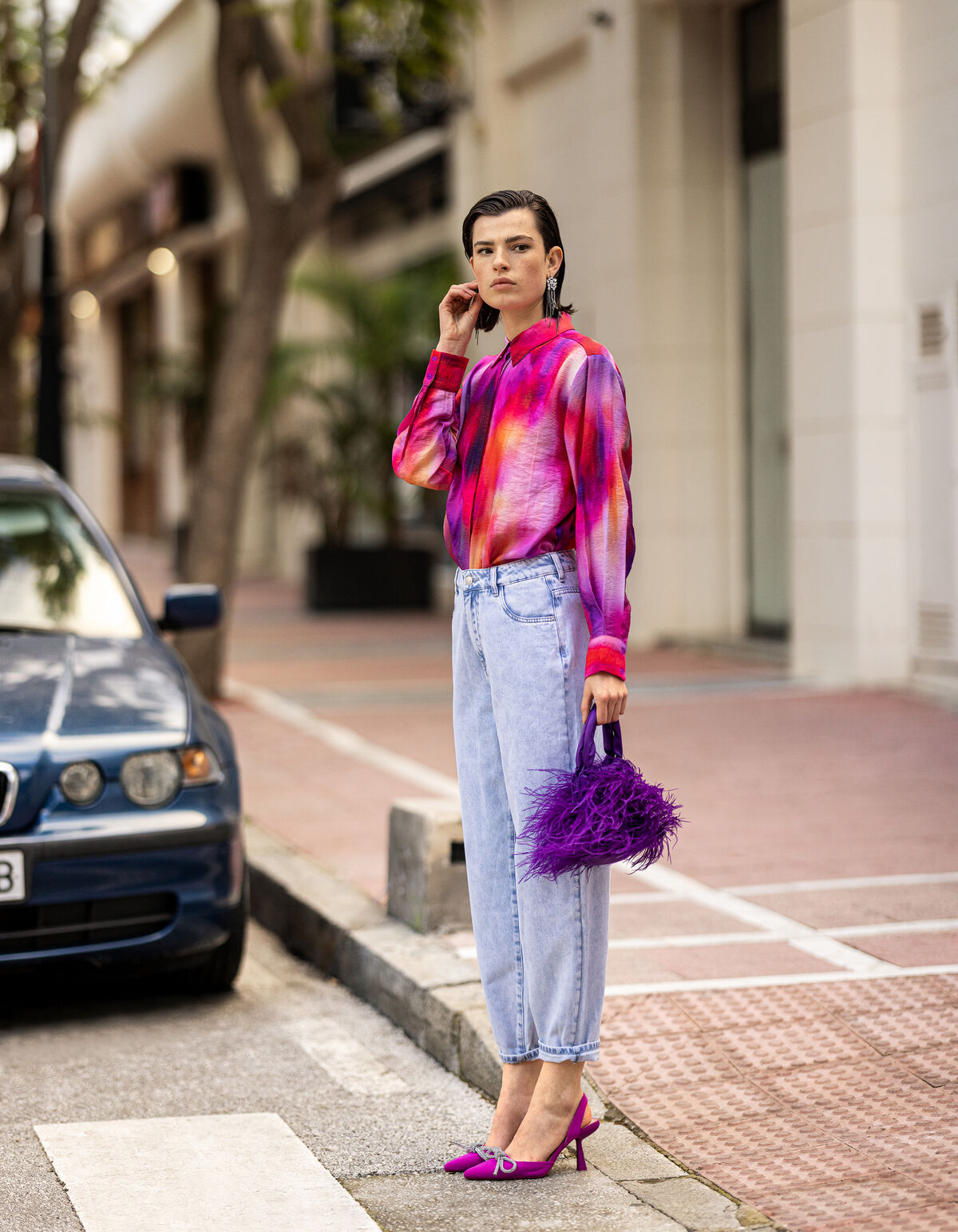 Farbige Tie Dye Bluse SHOEBY WOMEN