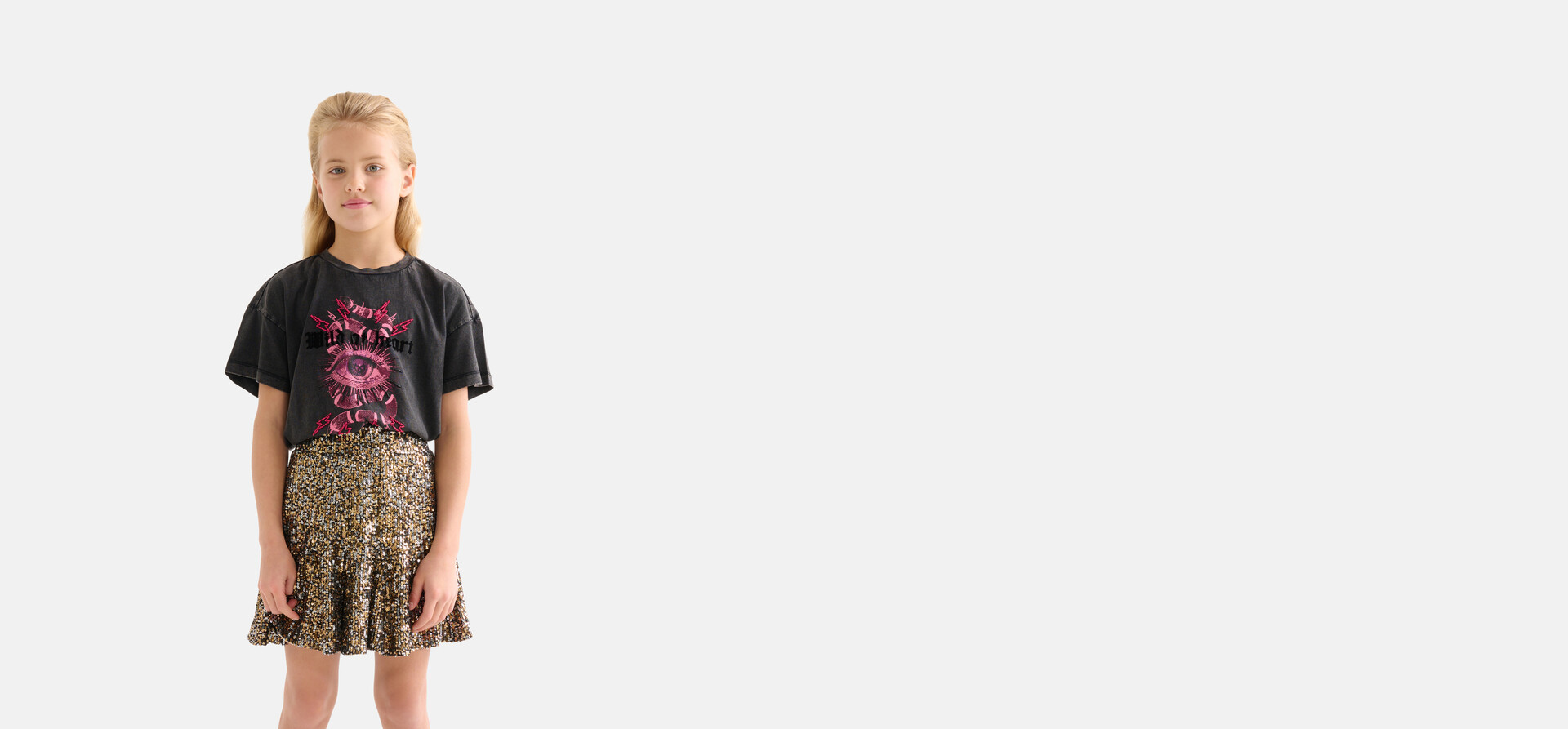 T-Shirt mit Artwork Dunkelgrau By Nicolette SHOEBY GIRLS