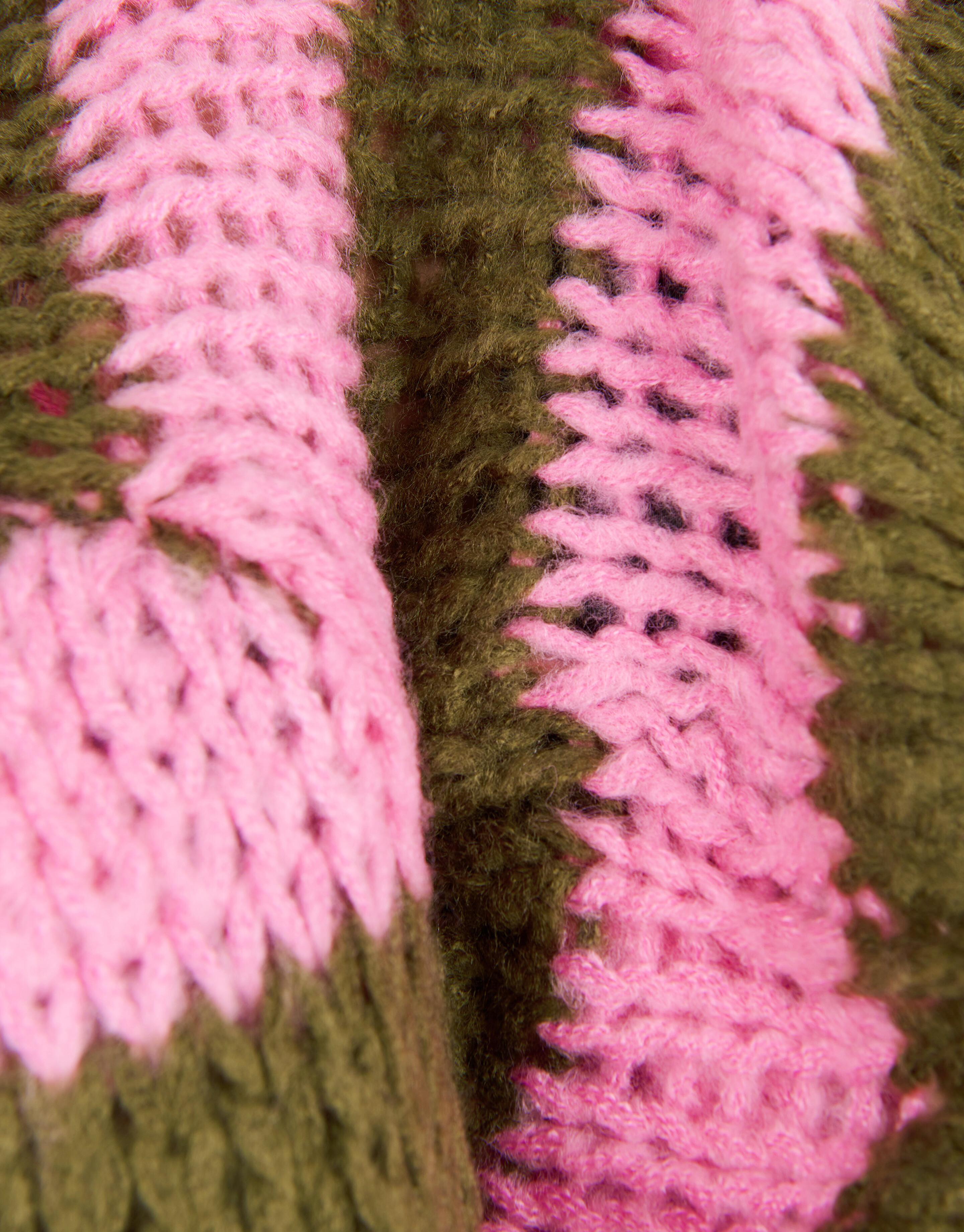 Gestreifte Strickjacke Dunkelgrün SHOEBY GIRLS