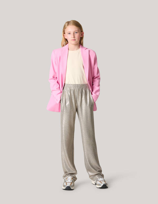 Metallische Hose mit weitem Bein Silber SHOEBY GIRLS