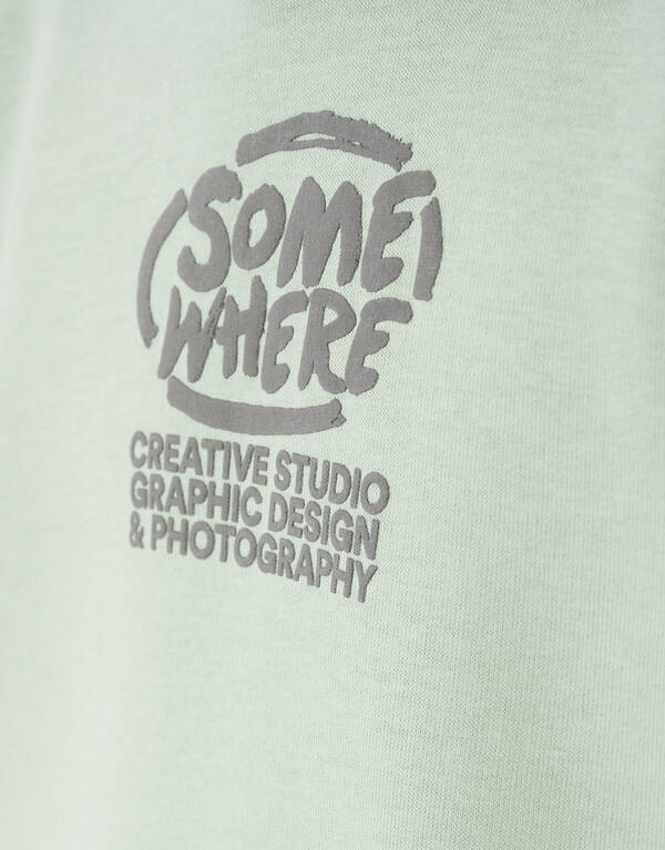 Irgendwo Artwork Kapuzenpullover Lichtgrün SHOEBY BOYS
