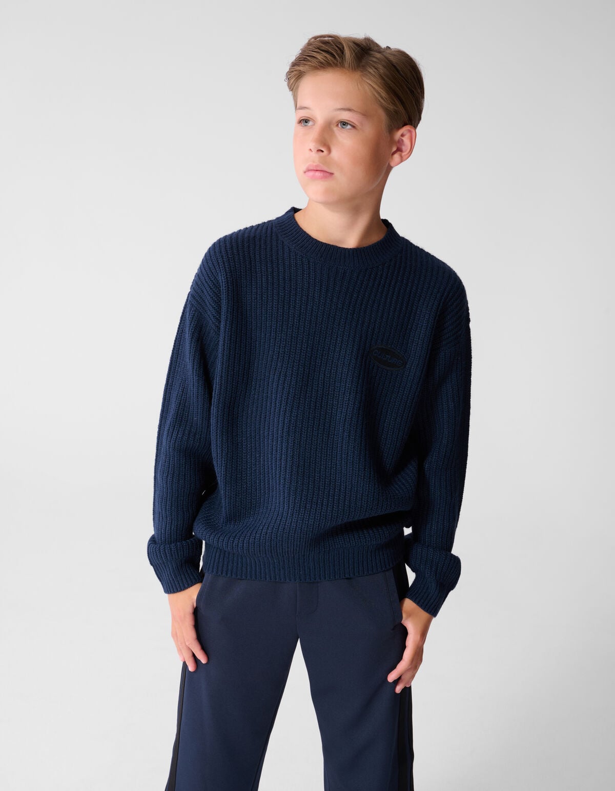 Relaxed Fit Embroidery Pullover Dunkelblau SHOEBY BOYS