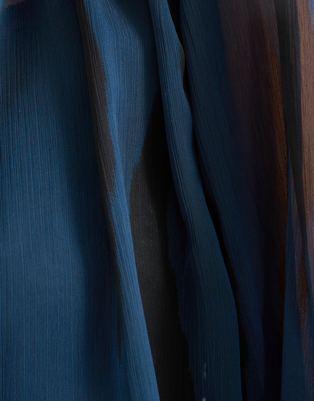 Bluse mit zweifarbigem Druck Dunkelblau SHOEBY WOMEN