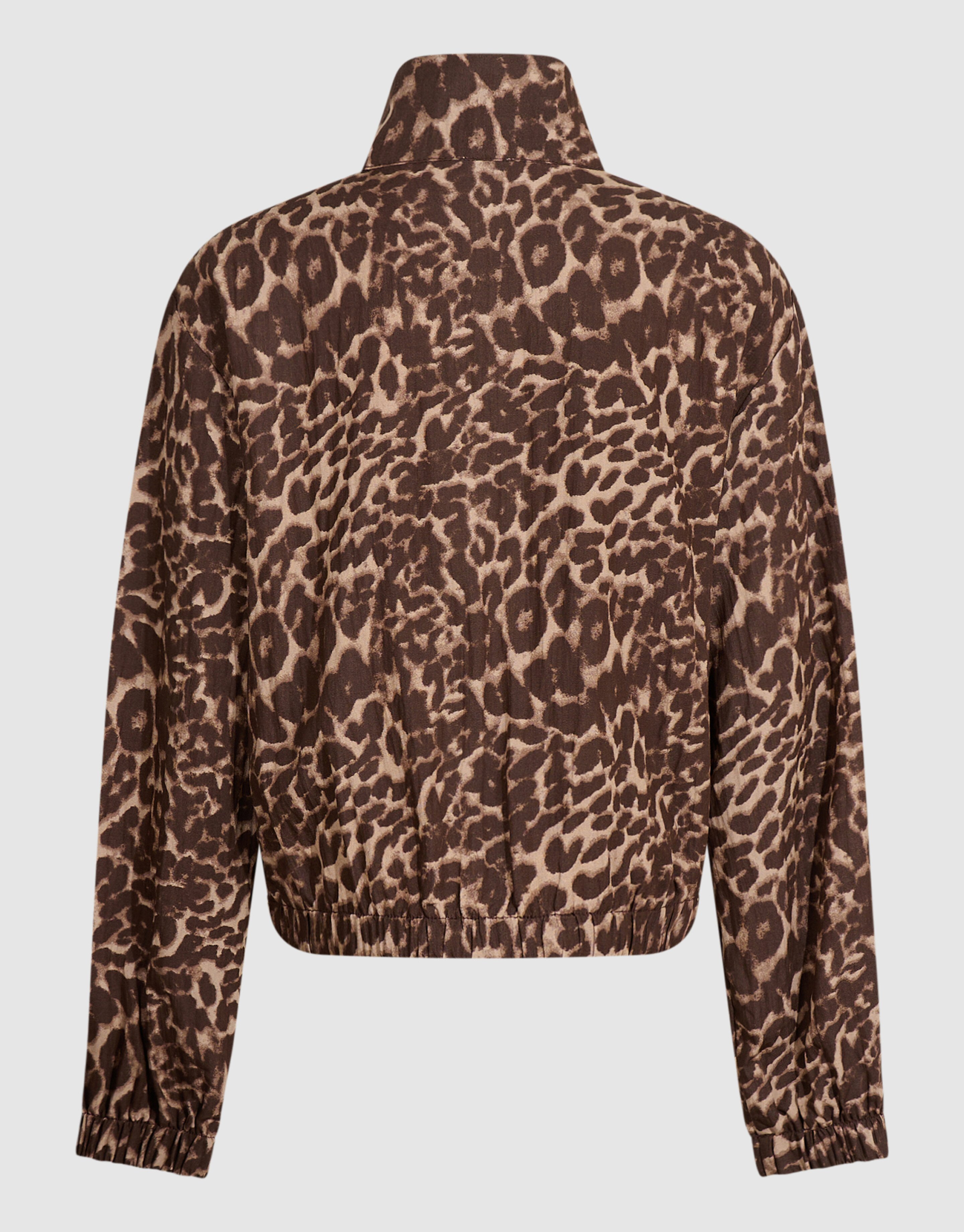 Leopard Funnel Neck Bluse Braun SHOEBY GIRLS