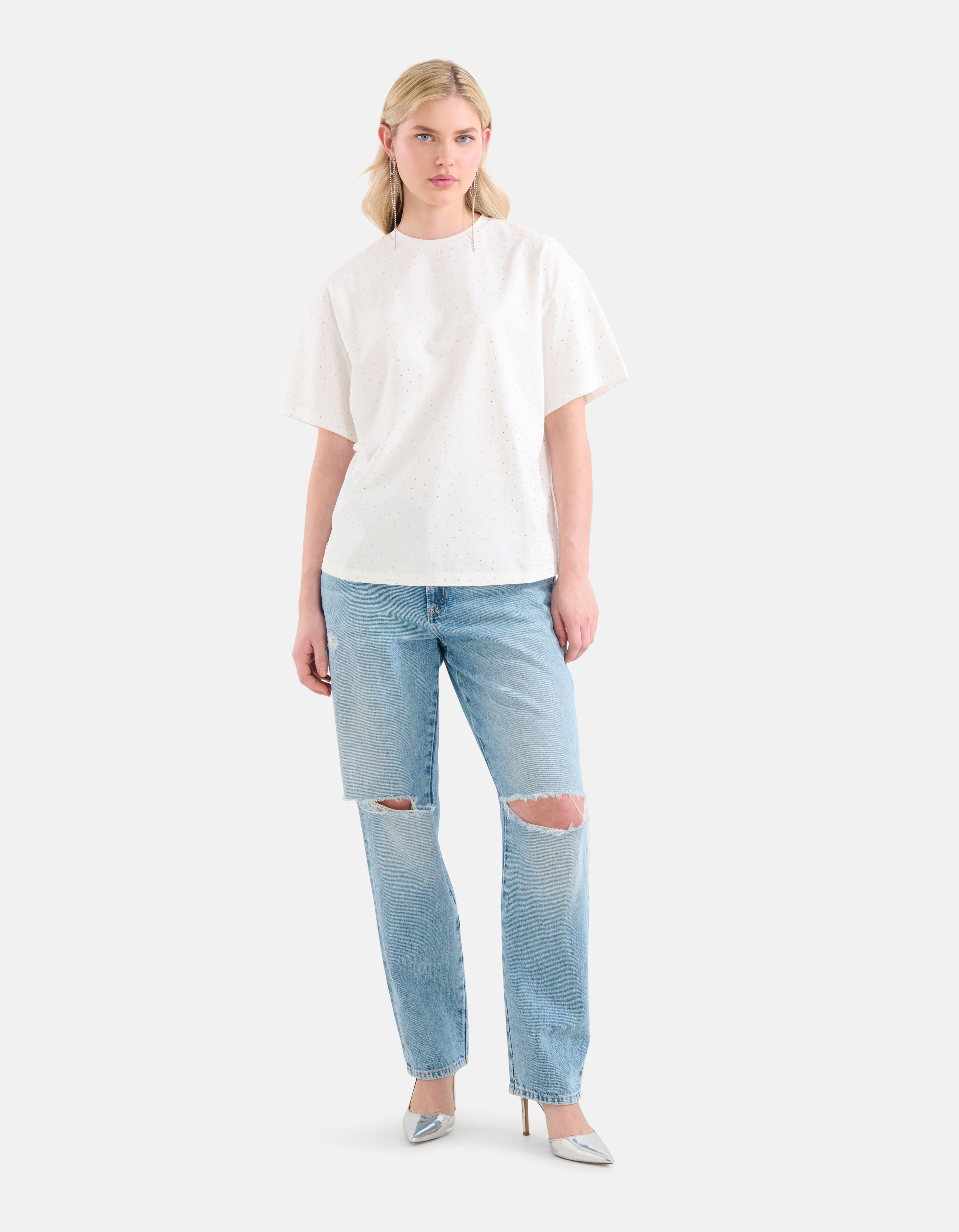Strass-T-Shirt Off White SHOEBY WOMEN