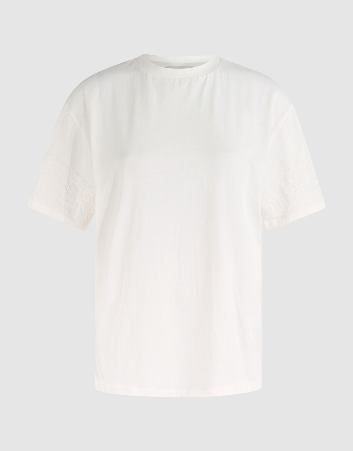Cord-Stickerei T-Shirt Off White SHOEBY WOMEN