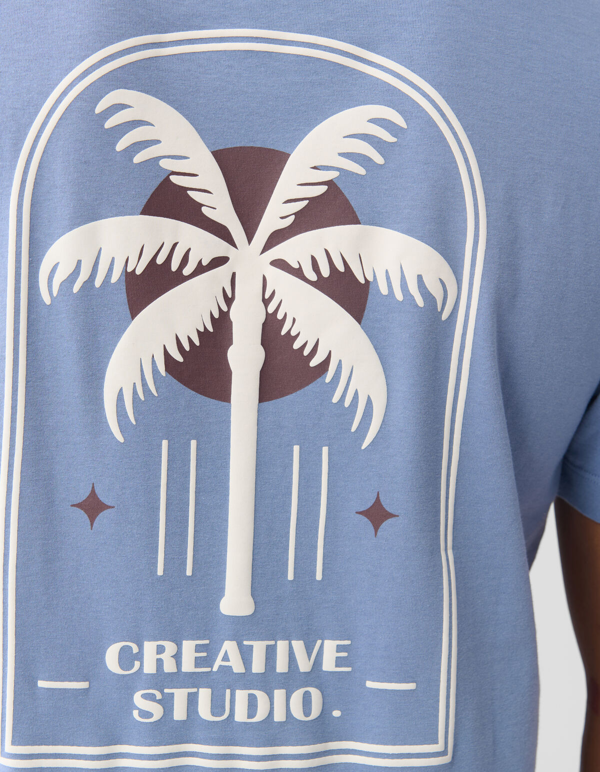 Urban Artwork T-shirt Lichtblauw SHOEBY MEN