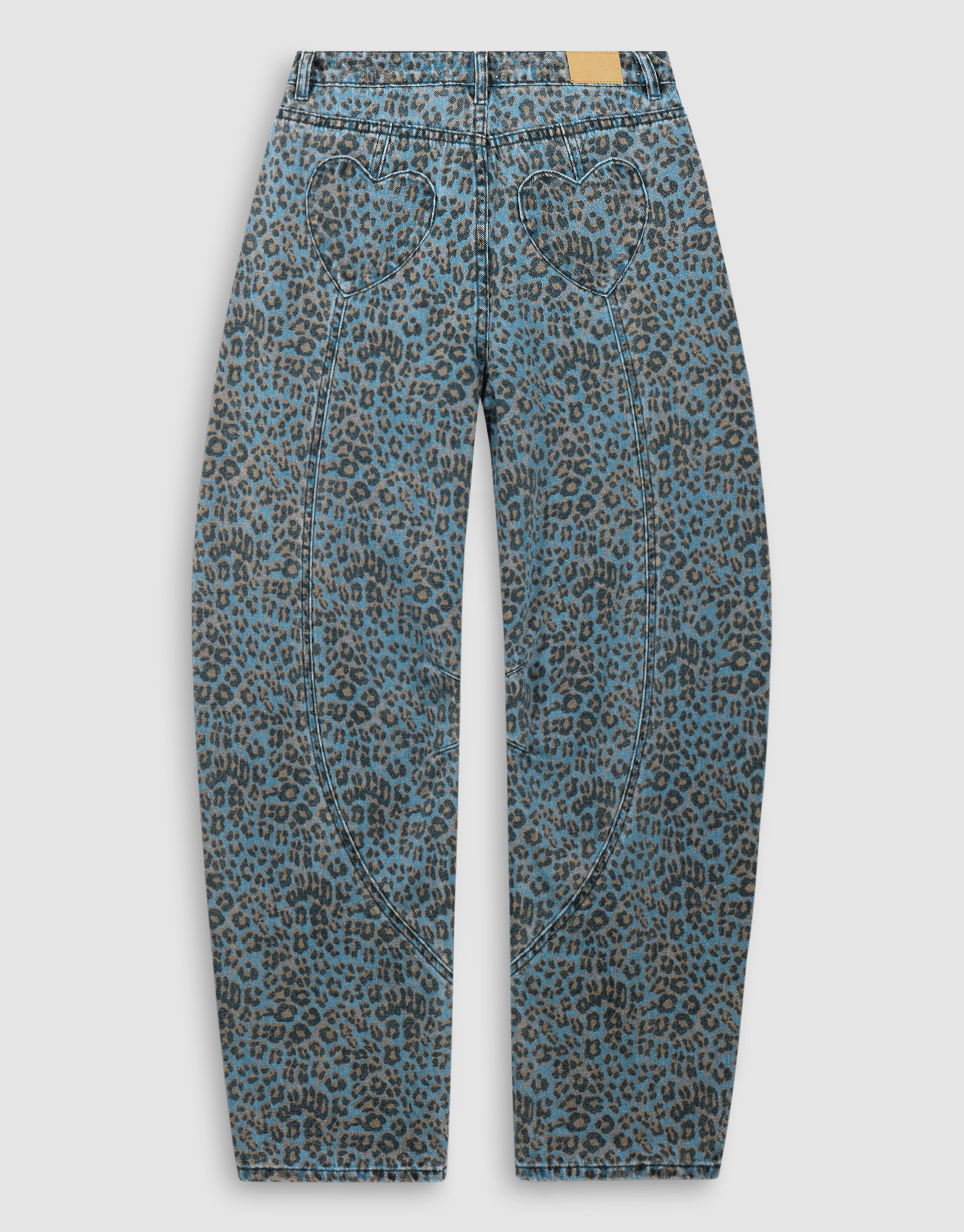 Leopard Barrel Fit Jeans Blau SHOEBY GIRLS