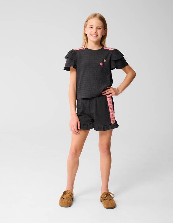 Crinkle Short Dunkelgrau SHOEBY GIRLS