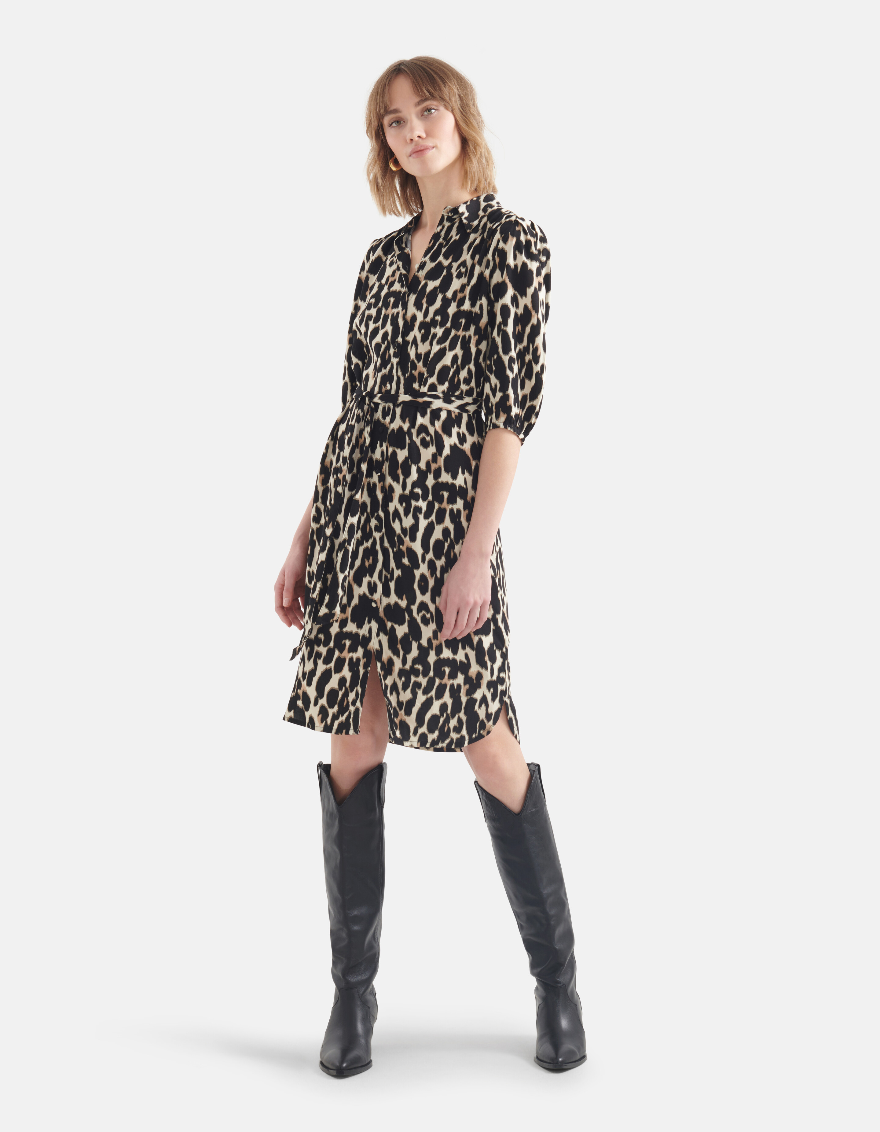Leopard Midikleid Braun SHOEBY WOMEN