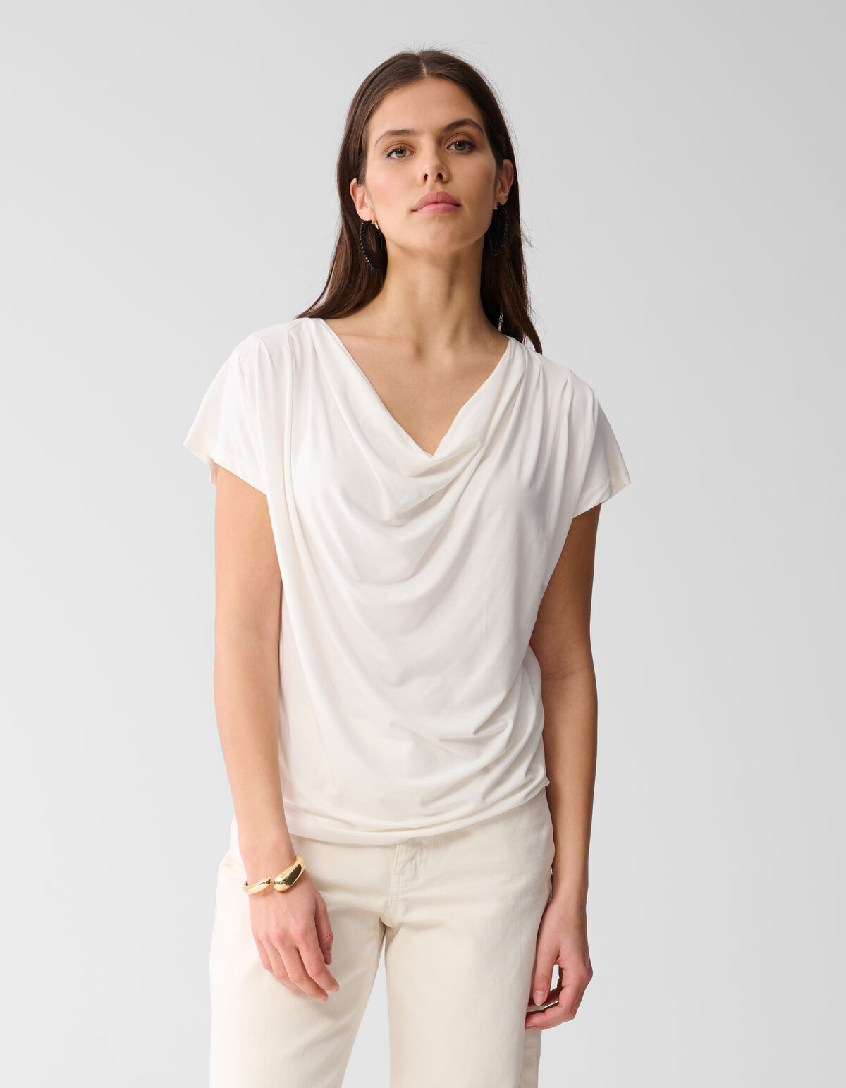 Drapiertes Top Off White SHOEBY WOMEN