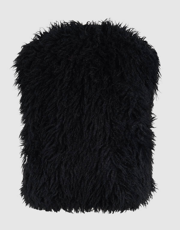 Oversized Teddy Weste Schwarz SHOEBY WOMEN